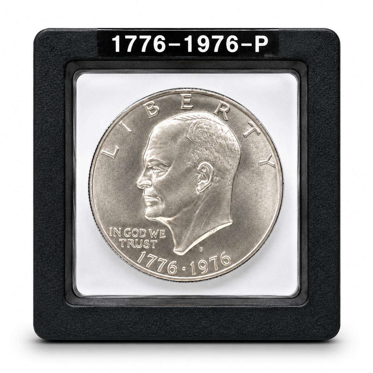 1776–1976-P Bicentennial Eisenhower UNCIRCULATED Dollar Coin — In Display Case