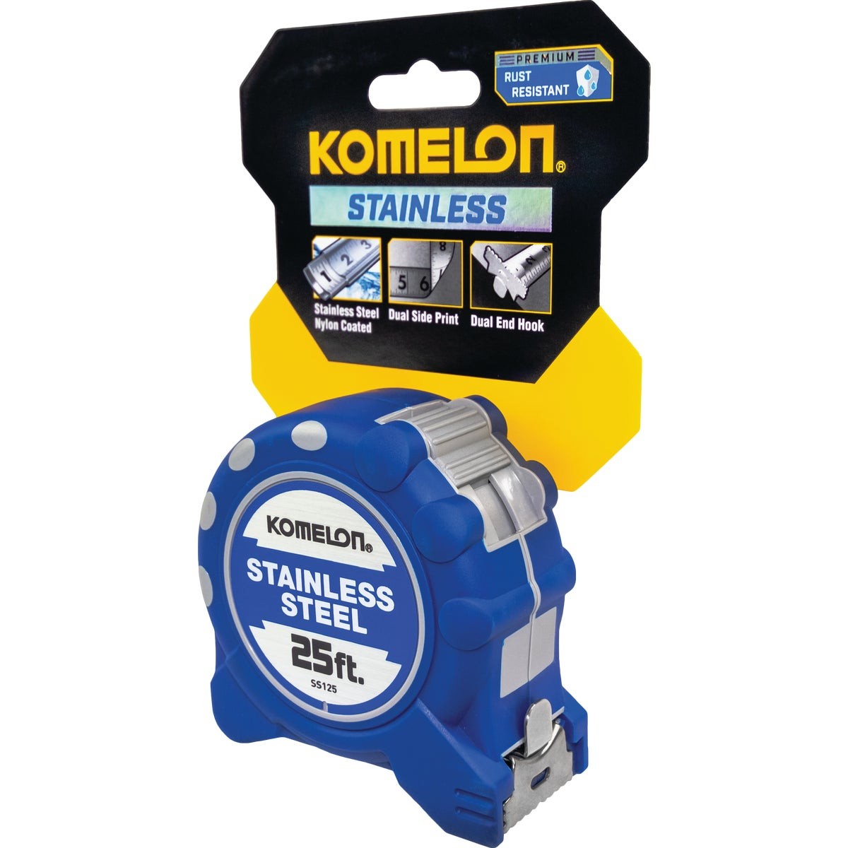 Komelon Gripper SS 25 Ft. Tape Measure SS125 Pack of 24 Komelon Gripper SS125