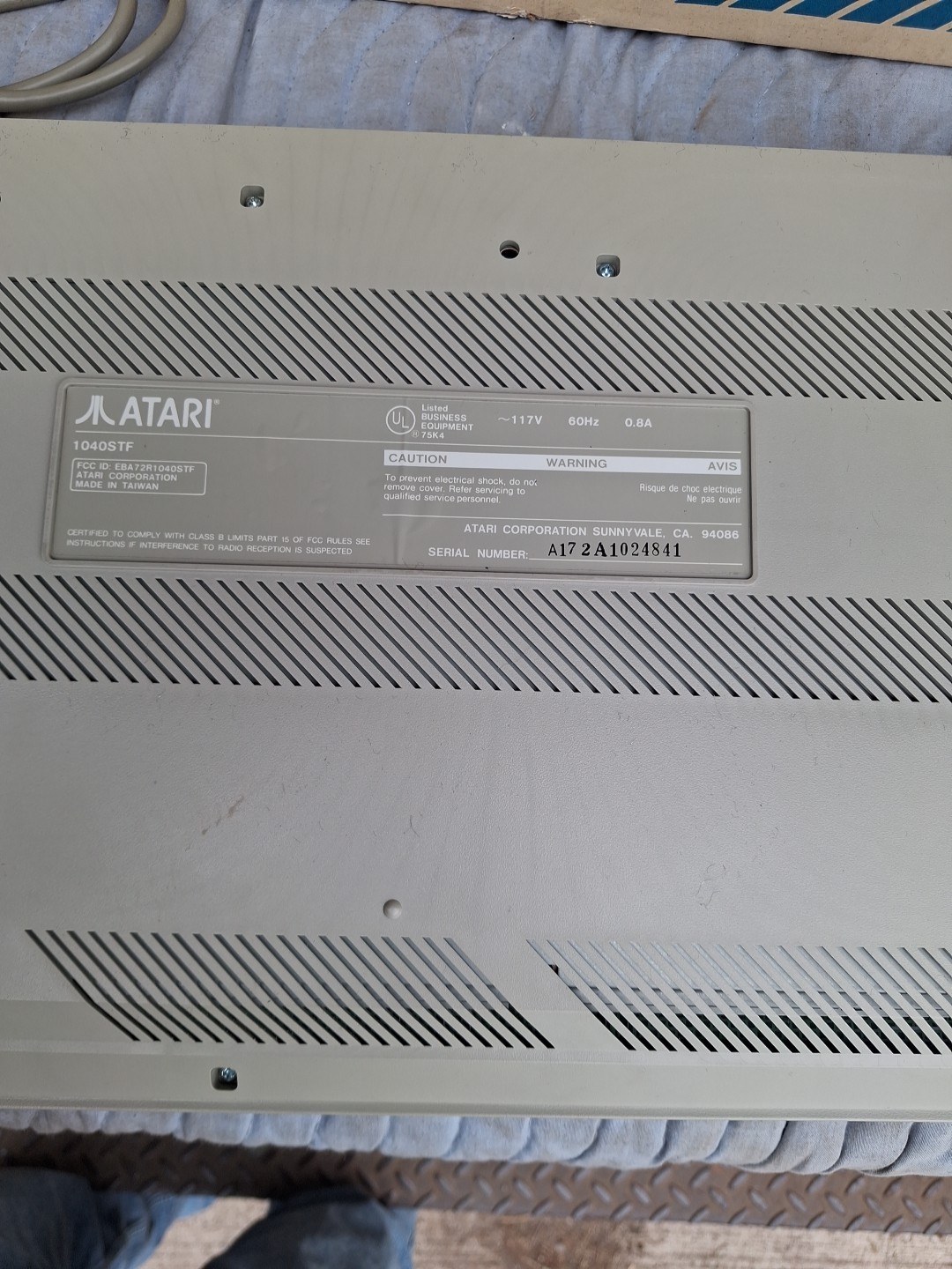Vintage Atari 1040st With Box Untested