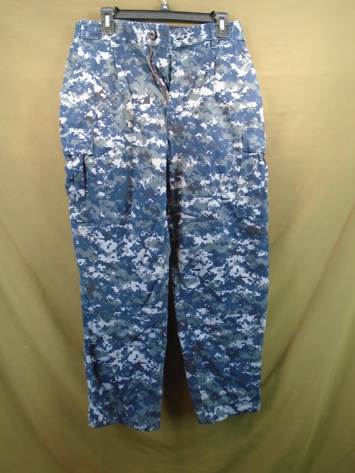US Military Navy Working Uniform Blue NWU Pants Trousers Small Short 2008 174-K