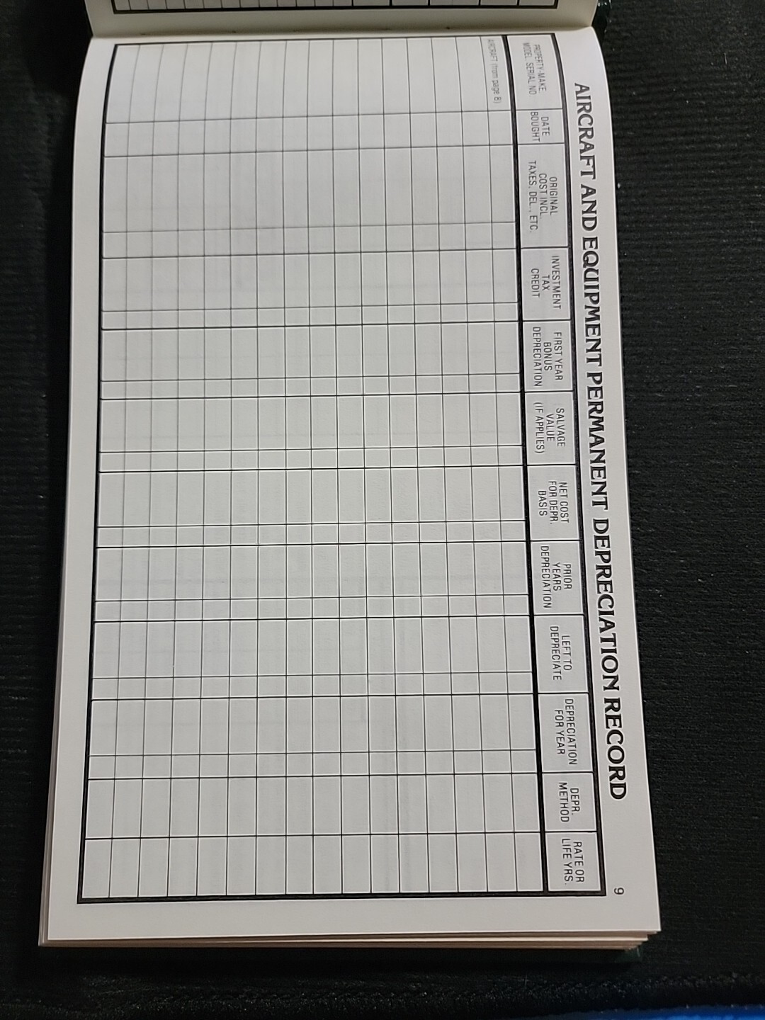 PILOT'S TAXLOG FLIGHT RECORD 1985