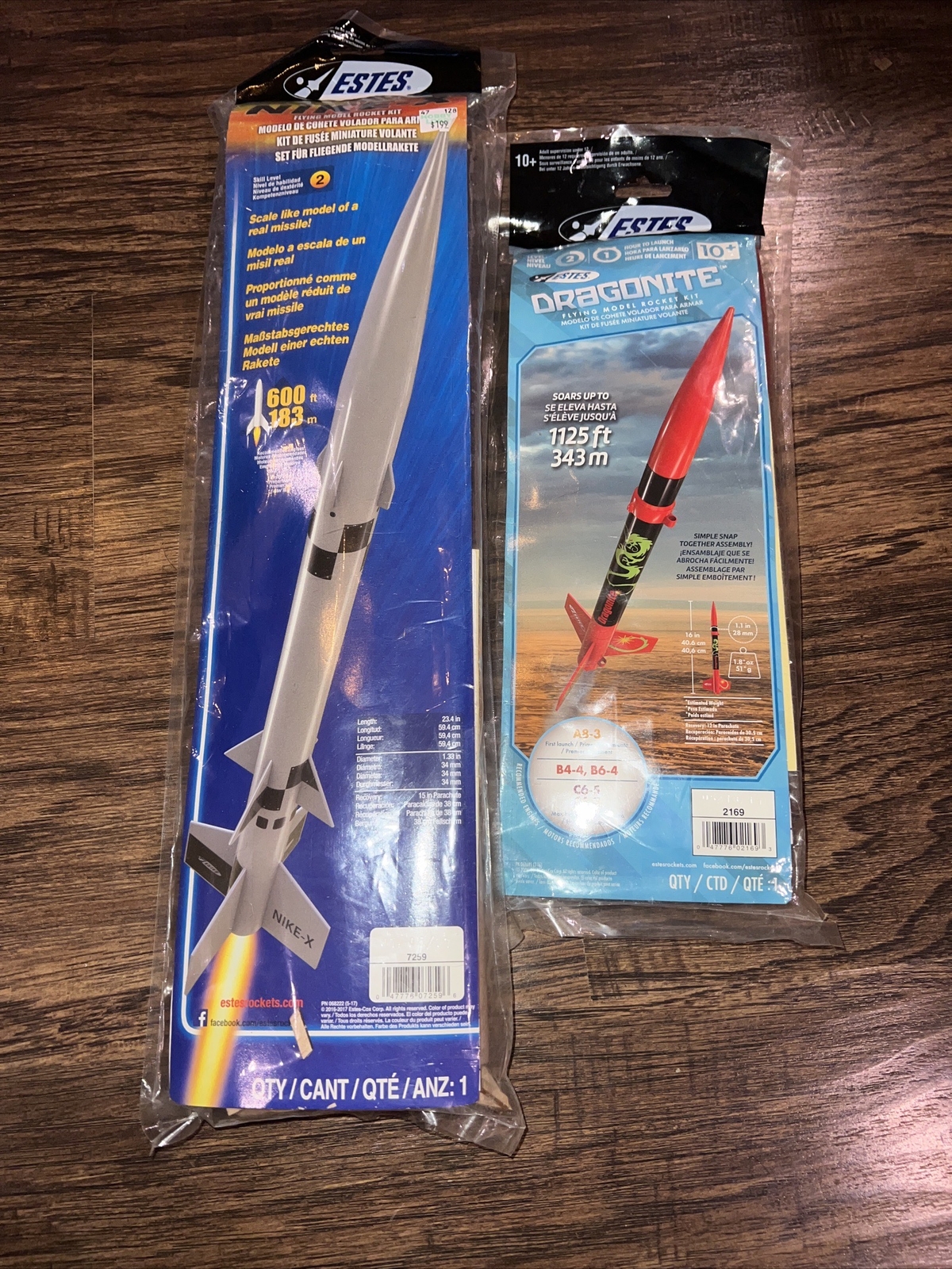 Estes Model Rockets Nike-X & Dragonite Model Rocket Kits Skill Level 2