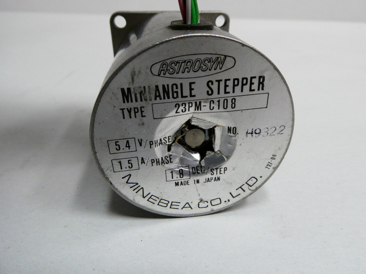 Astrosyn 23PM-C10B Miniangle Stepper Motor 1.5a Amp