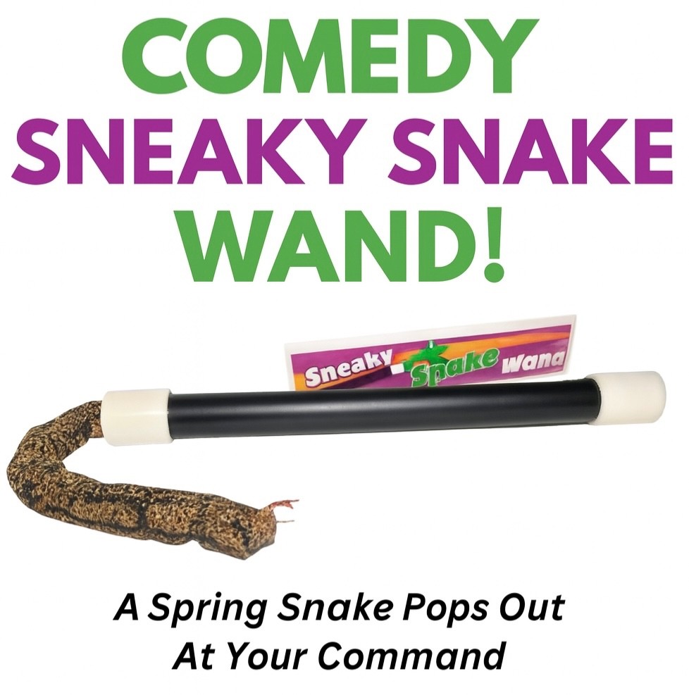 Comedy JUMBO SNEAKY SNAKE MAGIC WAND Spring Out Trick Kid Show Clown Pop Up Prop
