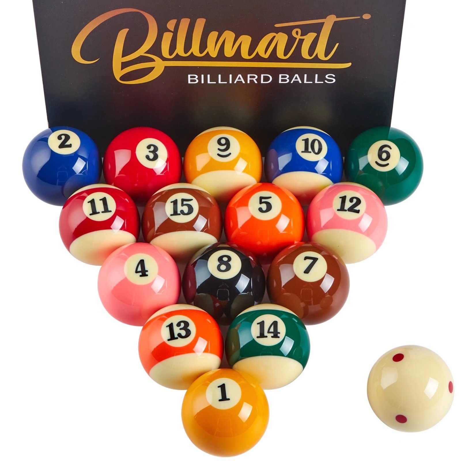 Billmart Premium Billiard Balls Pool Table Accessories 2.25", Tournament TV