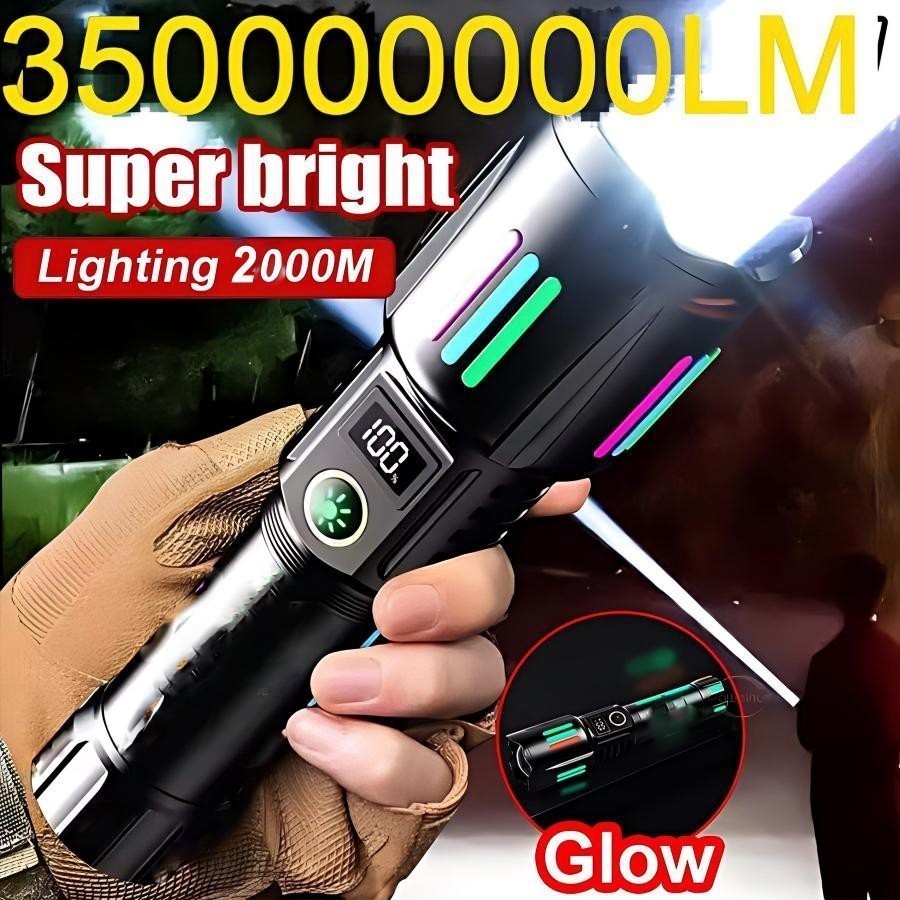 350000000 Lumen Super Bright LED Tactical Flashlight Rechargeable Work Light**-*