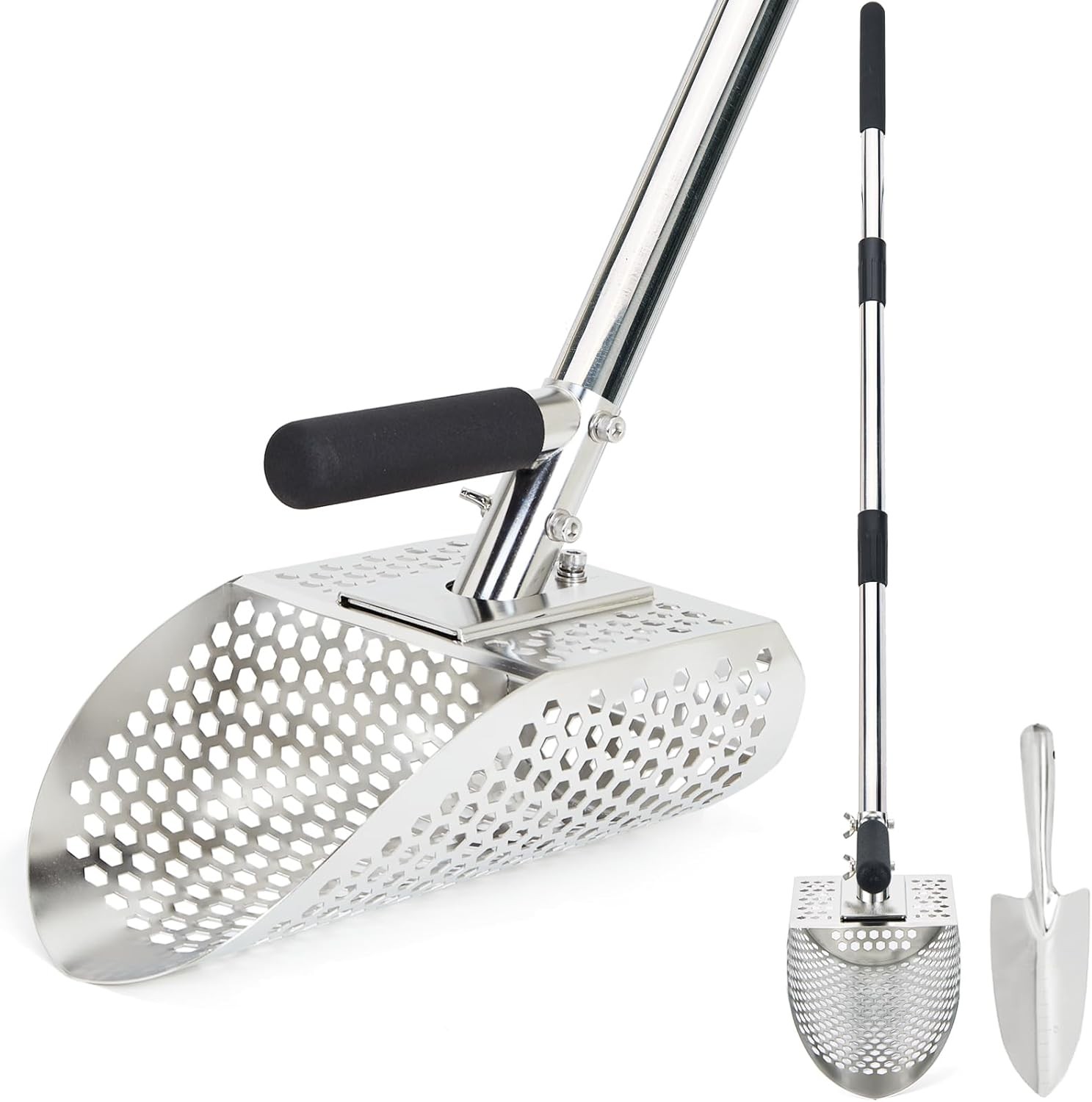 Sand Scoop Metal Detecting Stainless Steel Metal Detector Scoop W/ Long Steel