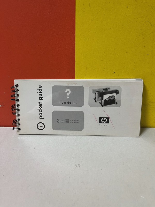 HP types DesignJet Printer Pocket Guide