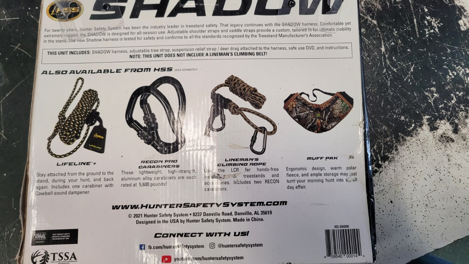 Hunter Safety System Shadow Lightweight Safety Harness #SHADOW One Size Open Box