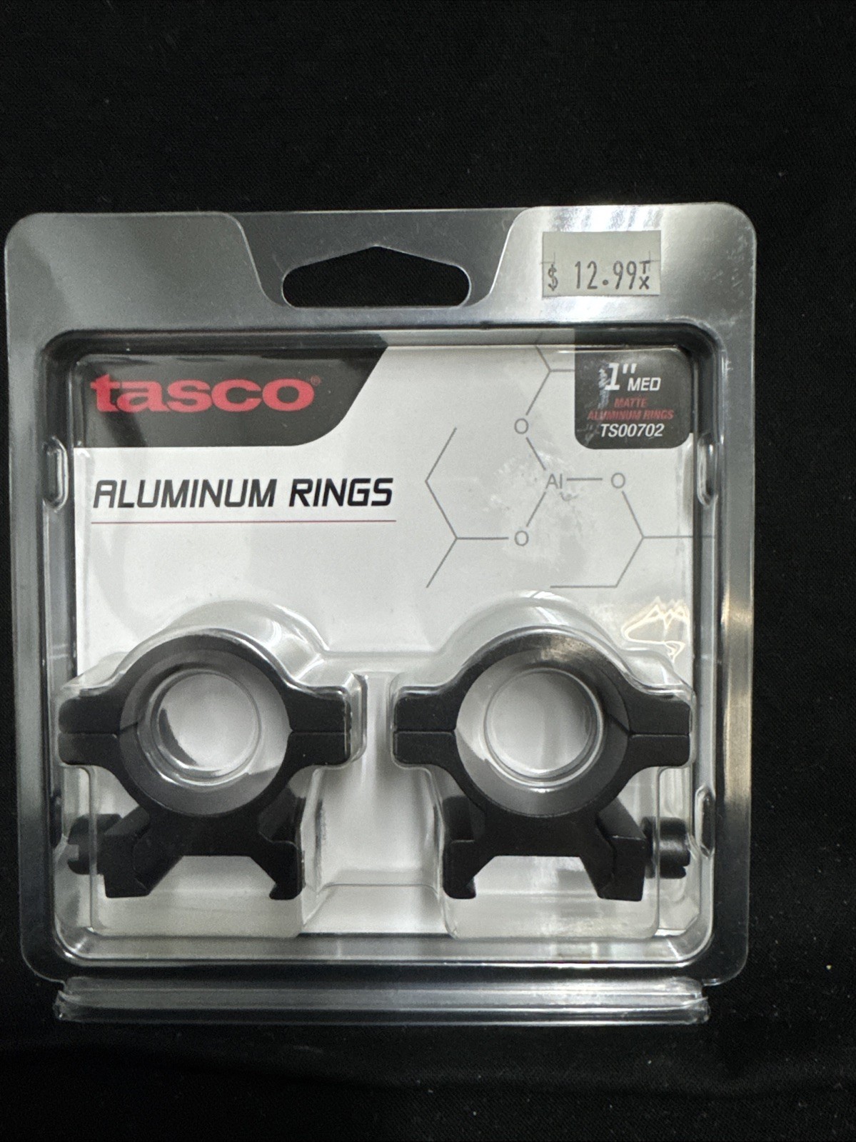 Tasco Detachable Aluminum Rings 1" Medium Matte TS00702.