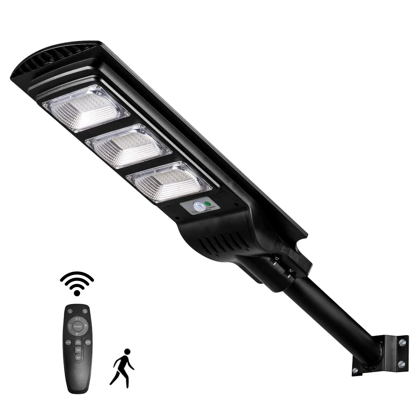 99000000LM Commercial LED Solar Street Light Dusk to Dawn Road Lamp+Pole Yard