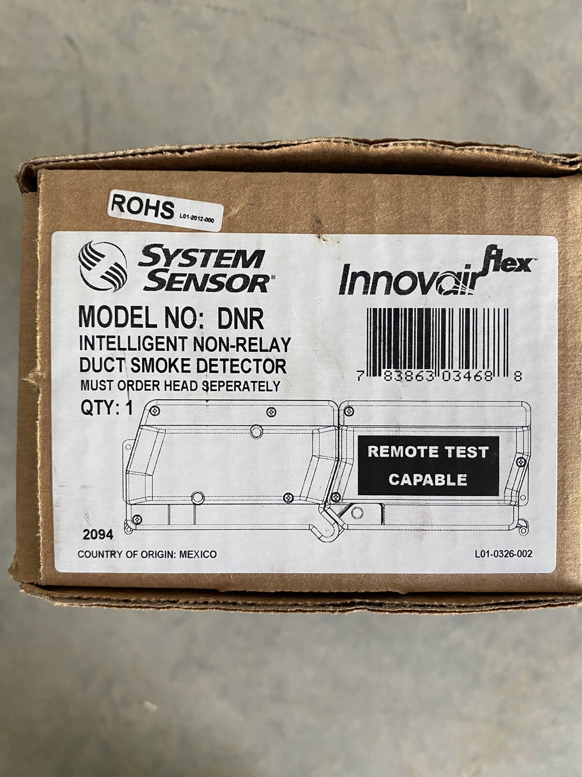 System Sensor Innovair DNR Intelligent Non Relay Duct Smoke Detector