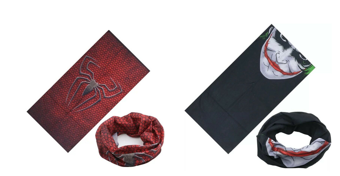 2PC Scarf Mask Headband Bandana Spidemen Joker,run,bike,stakeborad,outdoor sport