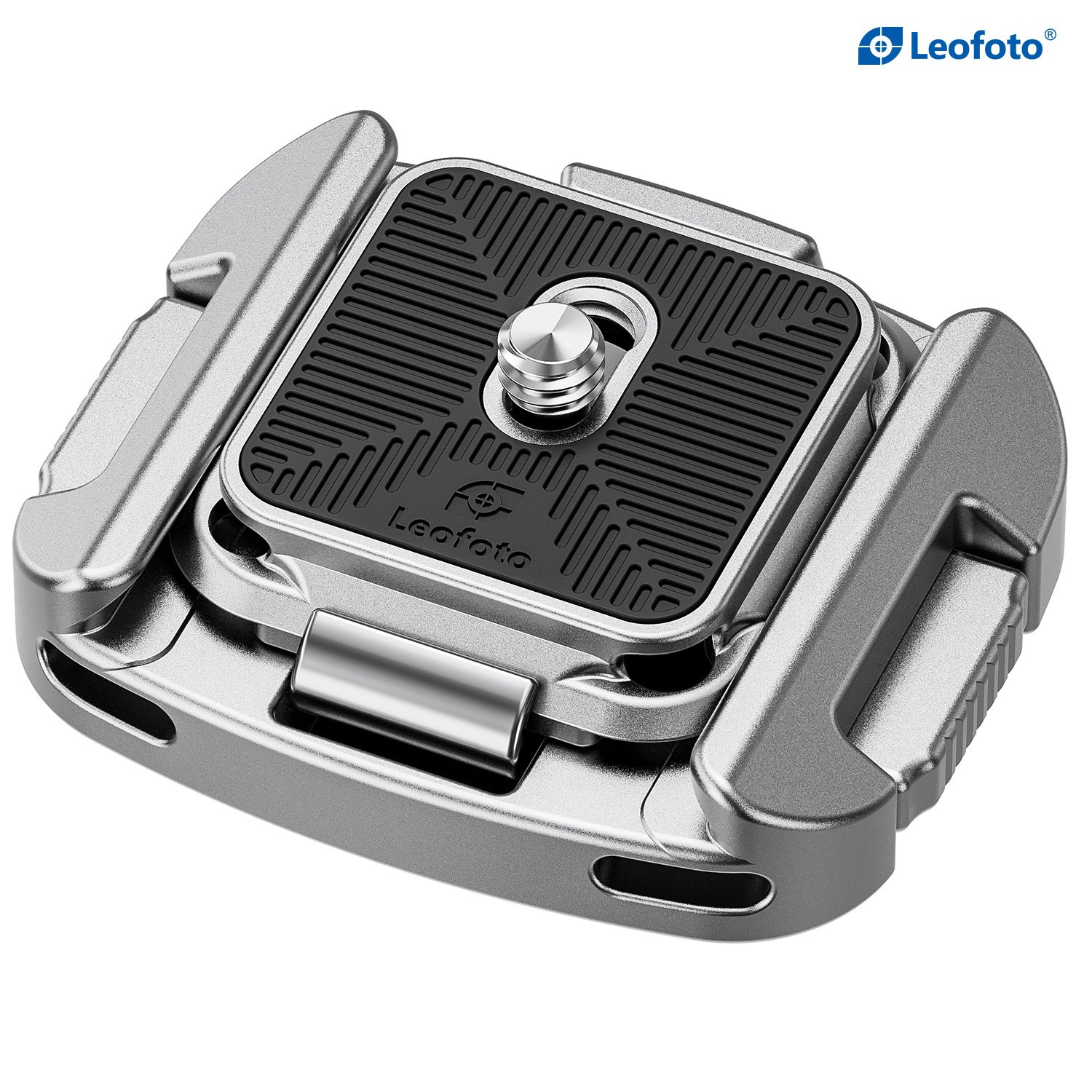 【Leofoto USA】Leofoto QF-01+QP-38 Camera Shoulder Strap Quick Release Kit, Silver