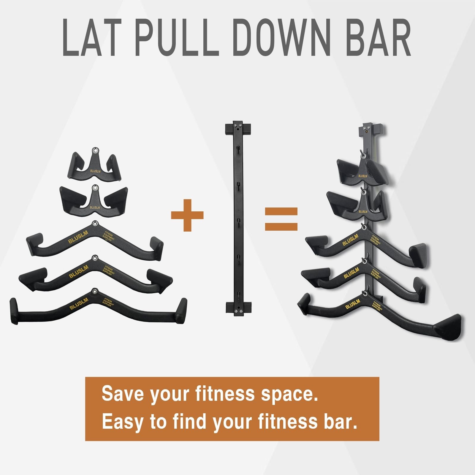 BLUSLM Lat Pull Down Bar T bar Row Attachment, V Bar Tricep Lat Pulldown Atta...