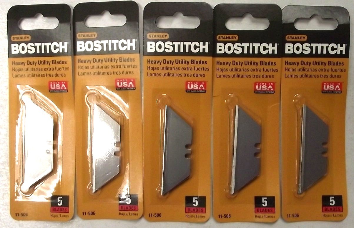 Bostitch 11-506 Heavy Duty Utility Knife Blades 5-5 Packs USA