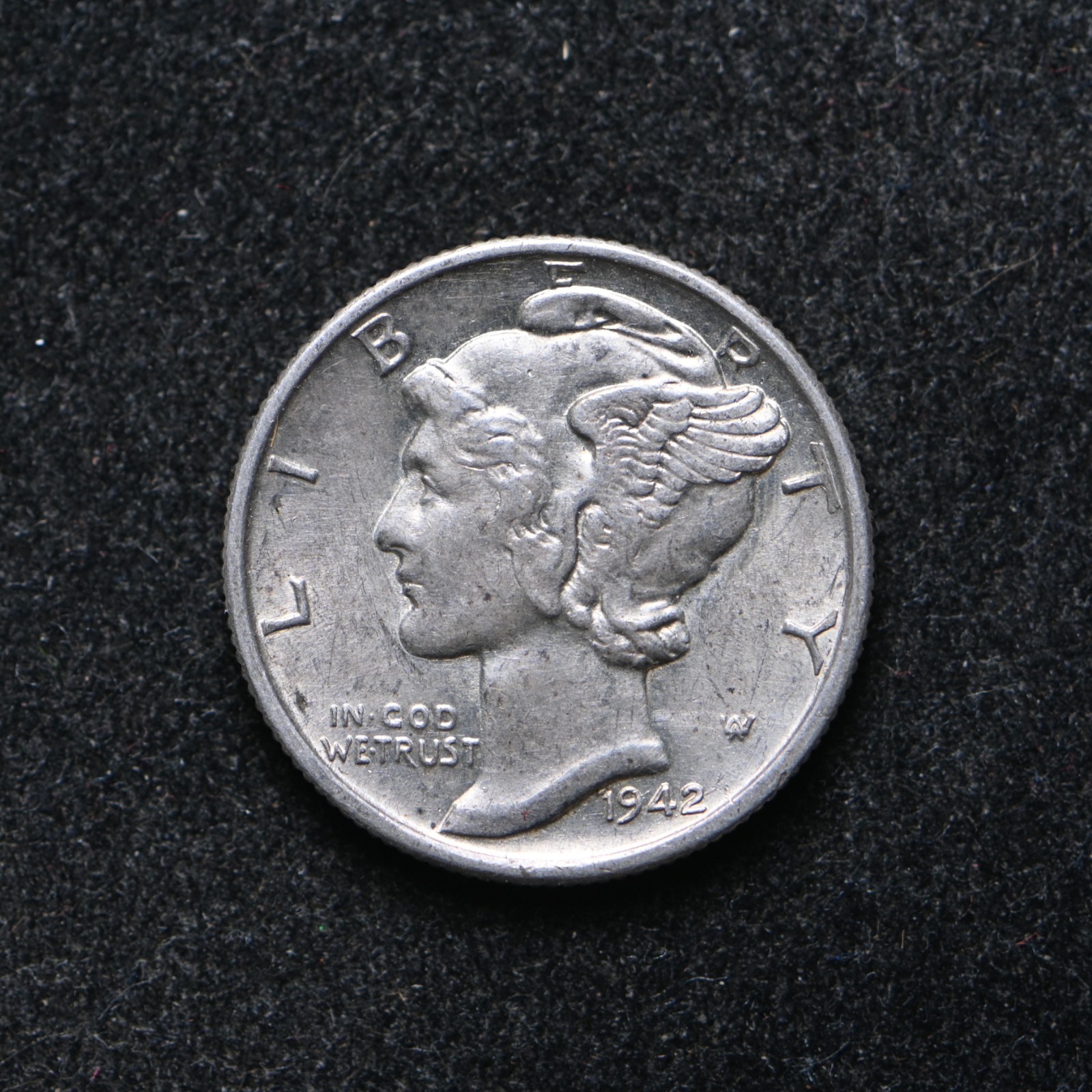 1942-S Mercury Silver Dime AU+ (bb18425)