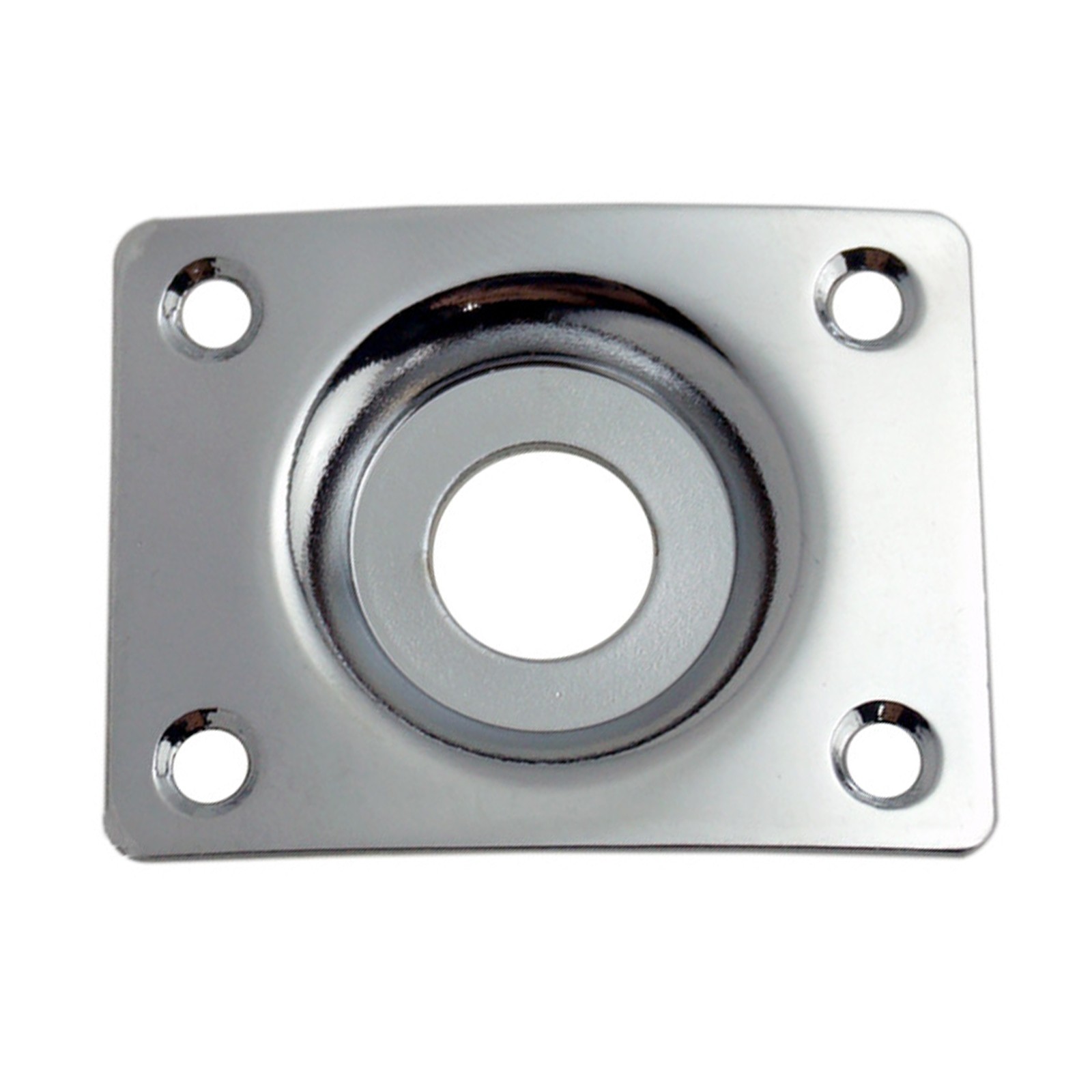 Silver Guitar Output Metal Jack Plate Square for Electric Bass Guitar Tele d
