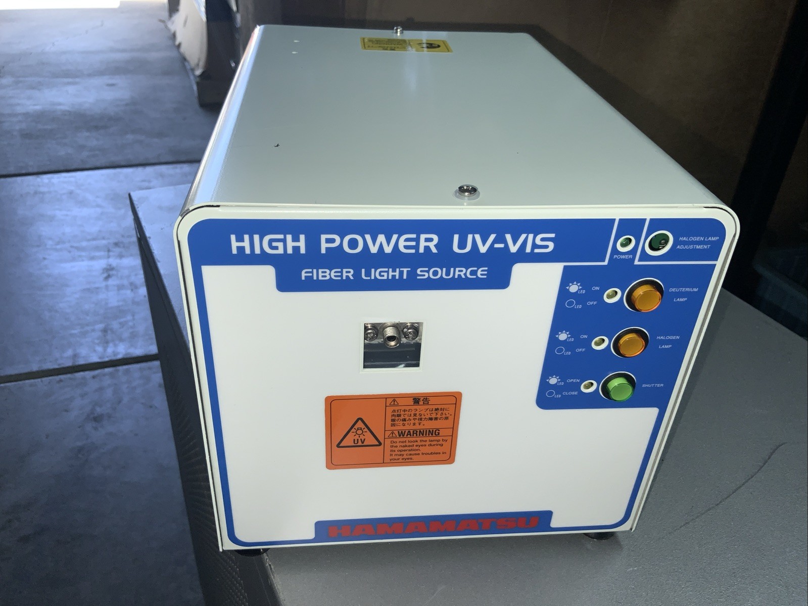 HAMAMATSU L10290-01 High Power UV-VIS FIBER LIGHT SOURCE, Untested, Sold As Is