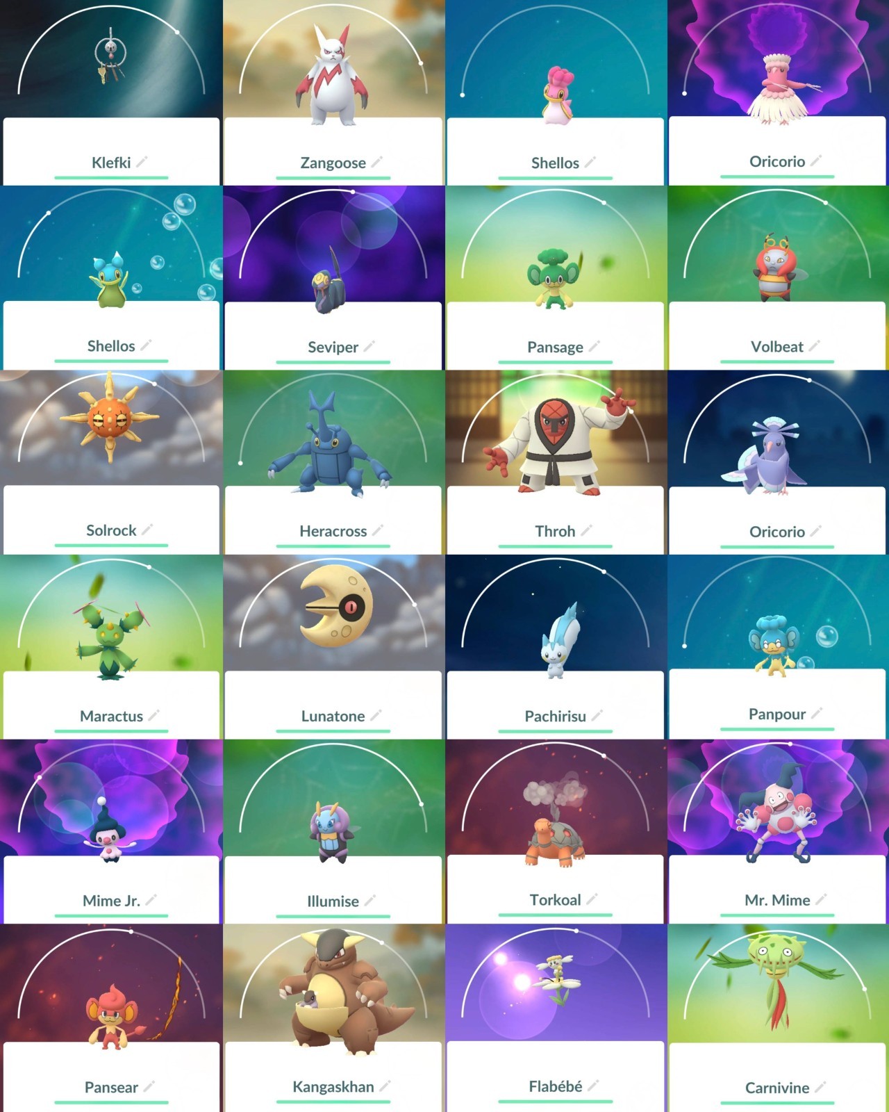🌍 Pokémon GO – Non-Shiny Regional Pokémon & variants 🌍