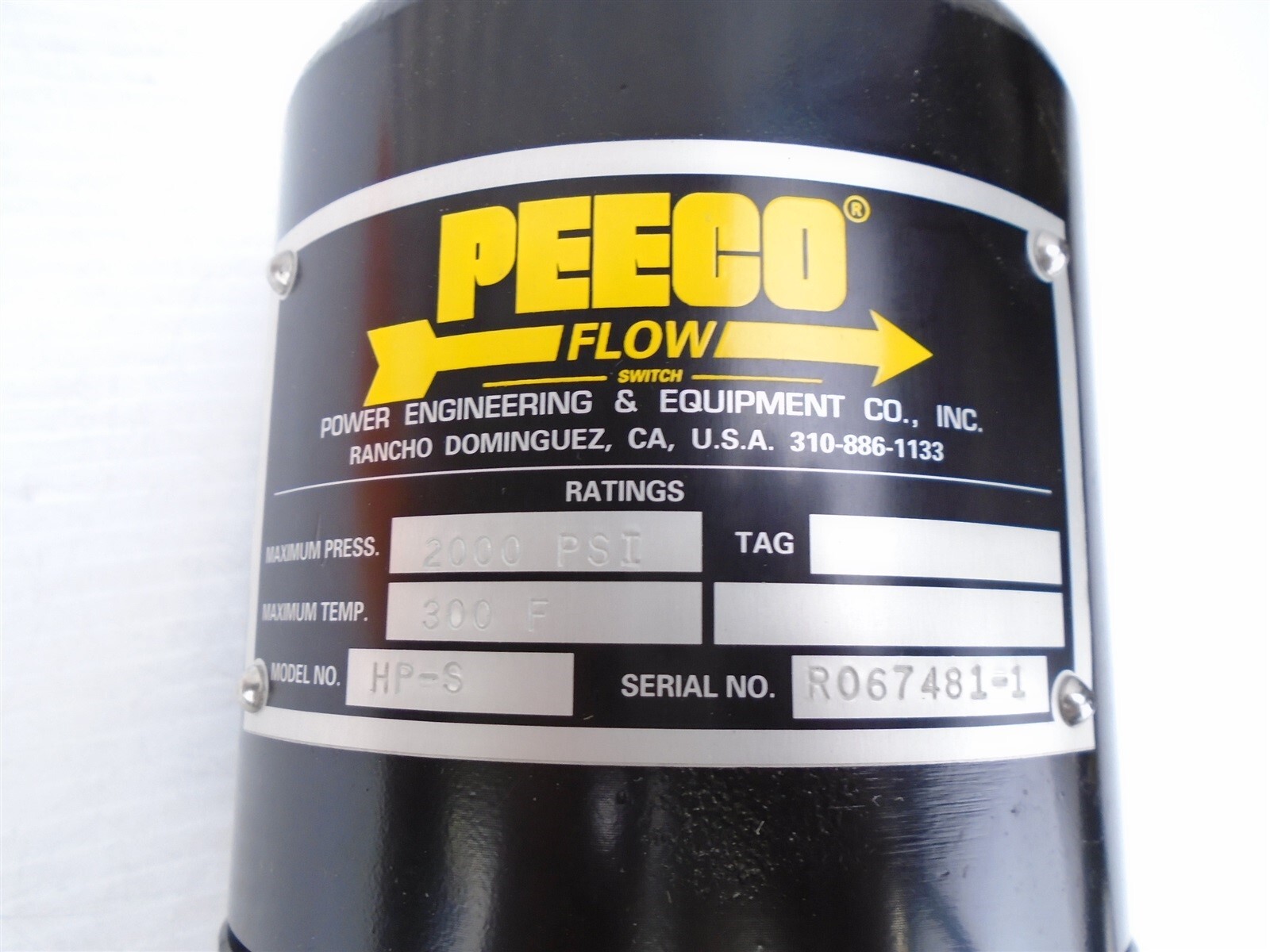 PEECO - HP-S-HT EXPLOSION PROOF - SS 1 in FLOW SWITCH - SOCKET WELD (NEW in BOX)