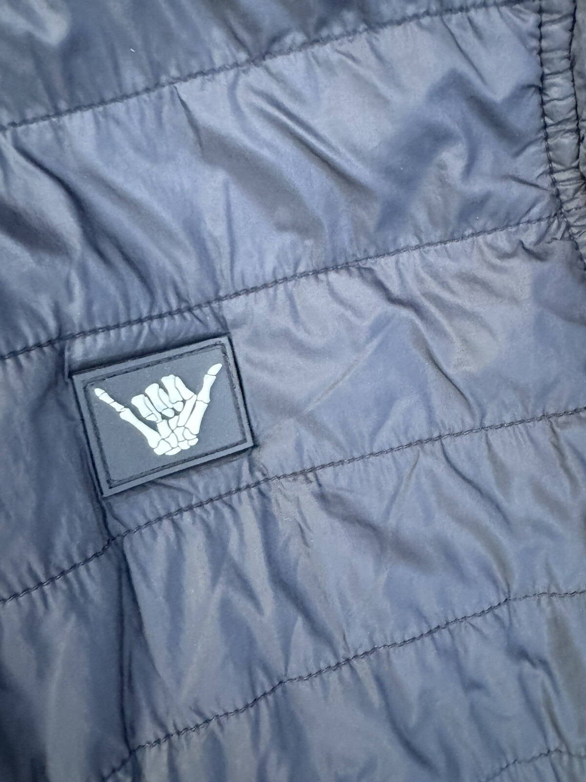 C4 Foundation SEAL Bone Shaka Black Puffer Jacket Medium