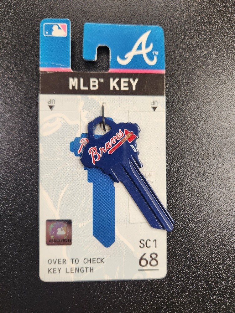 MLB ATLANTA BRAVES SCHLAGE SC1 KEYBLANK - READ DETAILS BELOW