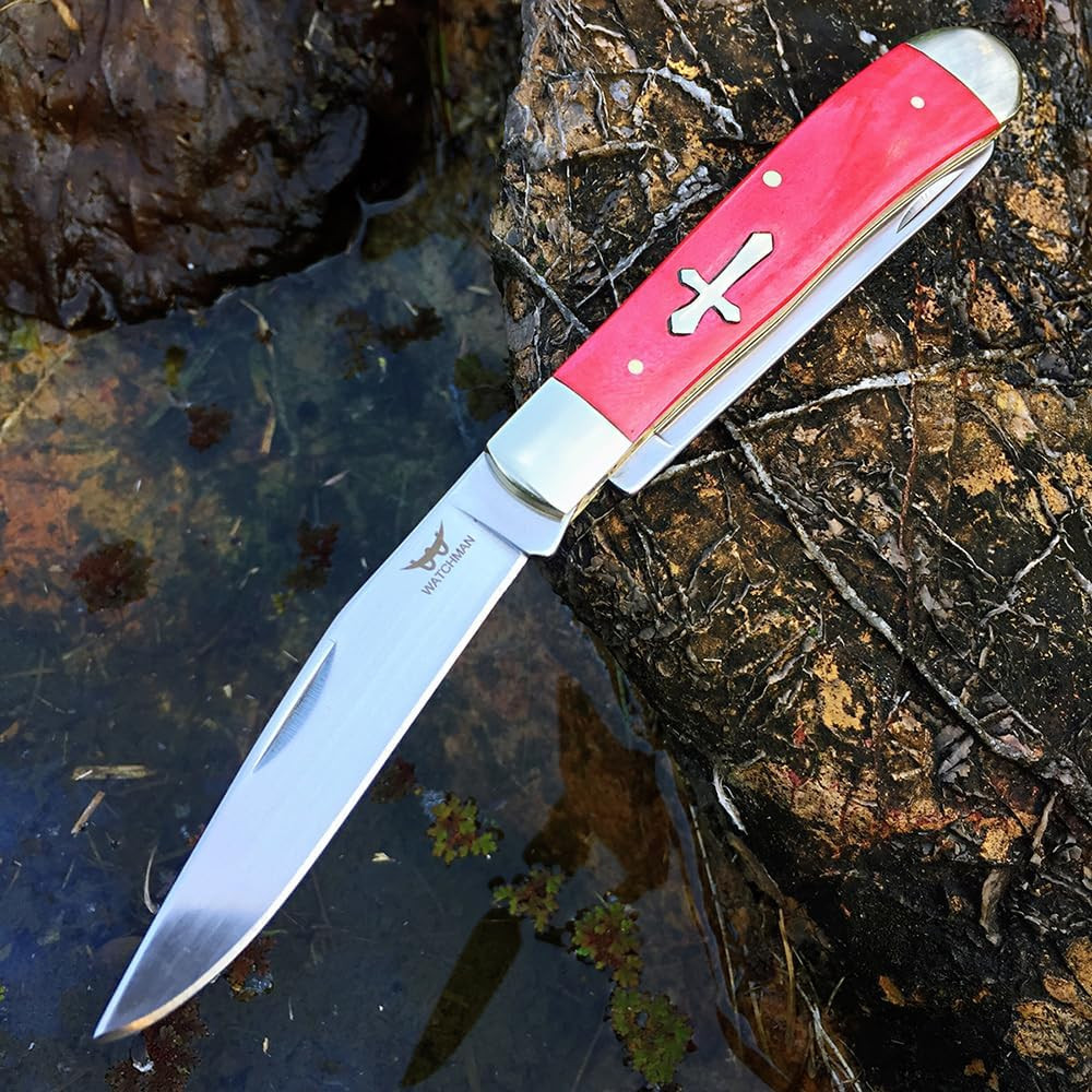 W131 Two-Blade Large Trapper Slip Joint Knife Folding Pocket Knife with Authenti