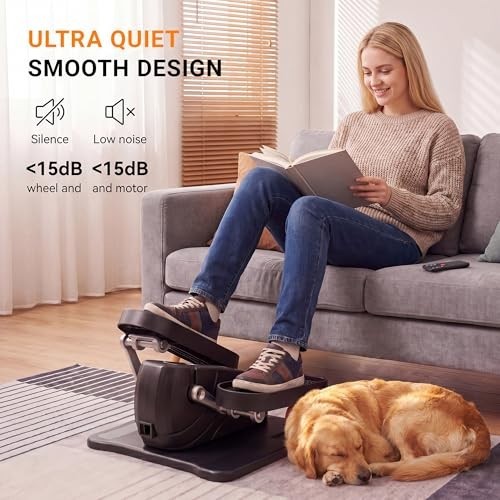 Elliptical Machine Under Desk 12 Auto Modes Remote Control Seated Pedal
