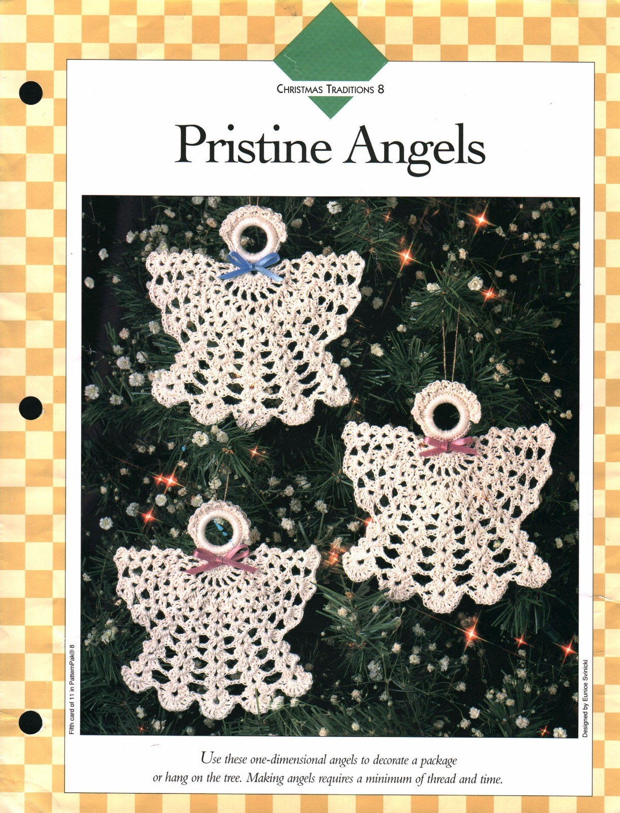 Pristine Angels Ornaments - Christmas Trads 8 | Vanna Crochet Faves 85080-E