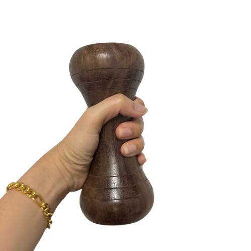 Dumbbell Massage Roller Wooden Handheld Muscle Massage Roller Wood Tool Therapy
