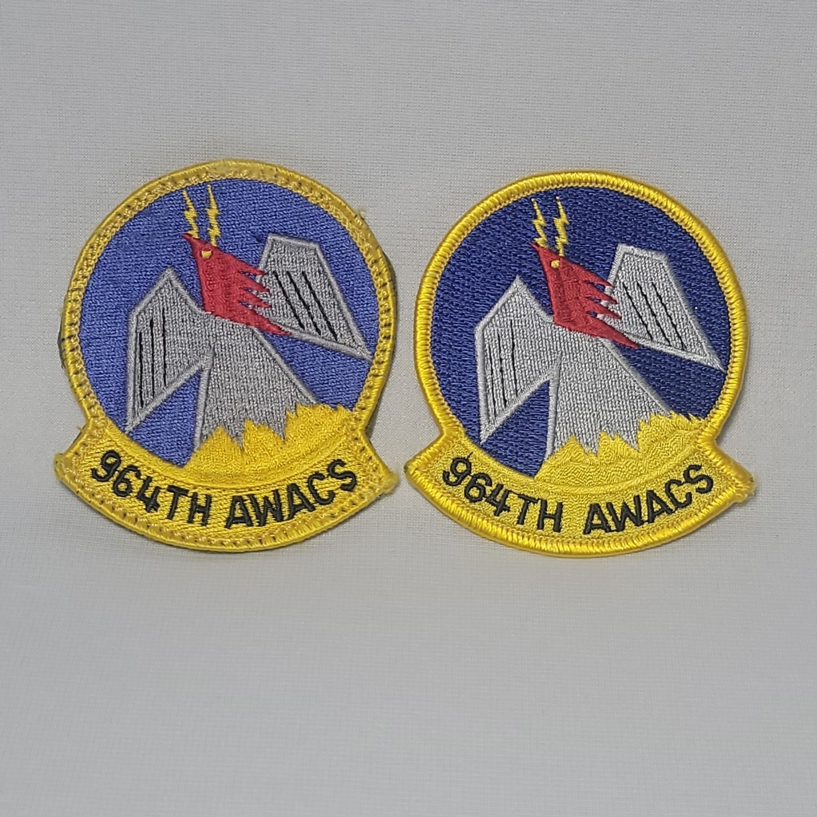 USAF PATCH 964 AWACS E-3 AWACS PATCHES US AIR FORCE SQUADRON NEW (1) USED (1)