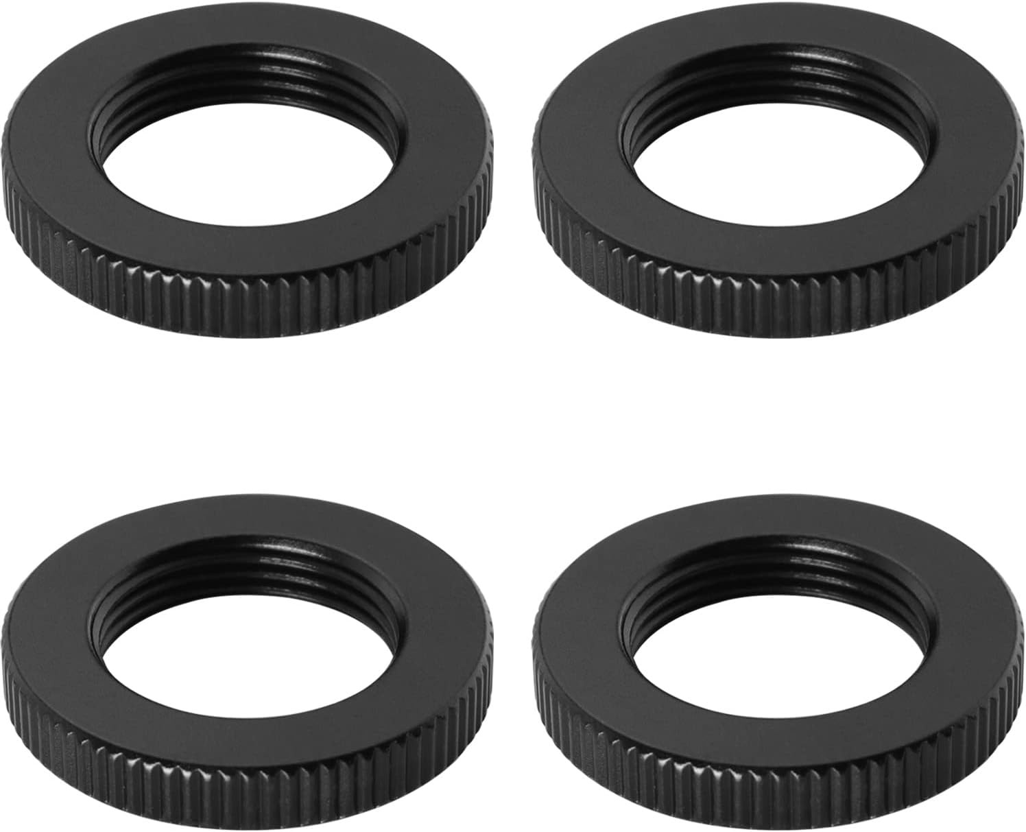Knurled Microphone Stand Nut LUORNG 4PCS 5/8"-27 Dual Lock Nuts for Microphone S