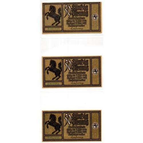 1922 Germany Stuttgart Notgeld Set of 12 Notes (1447)