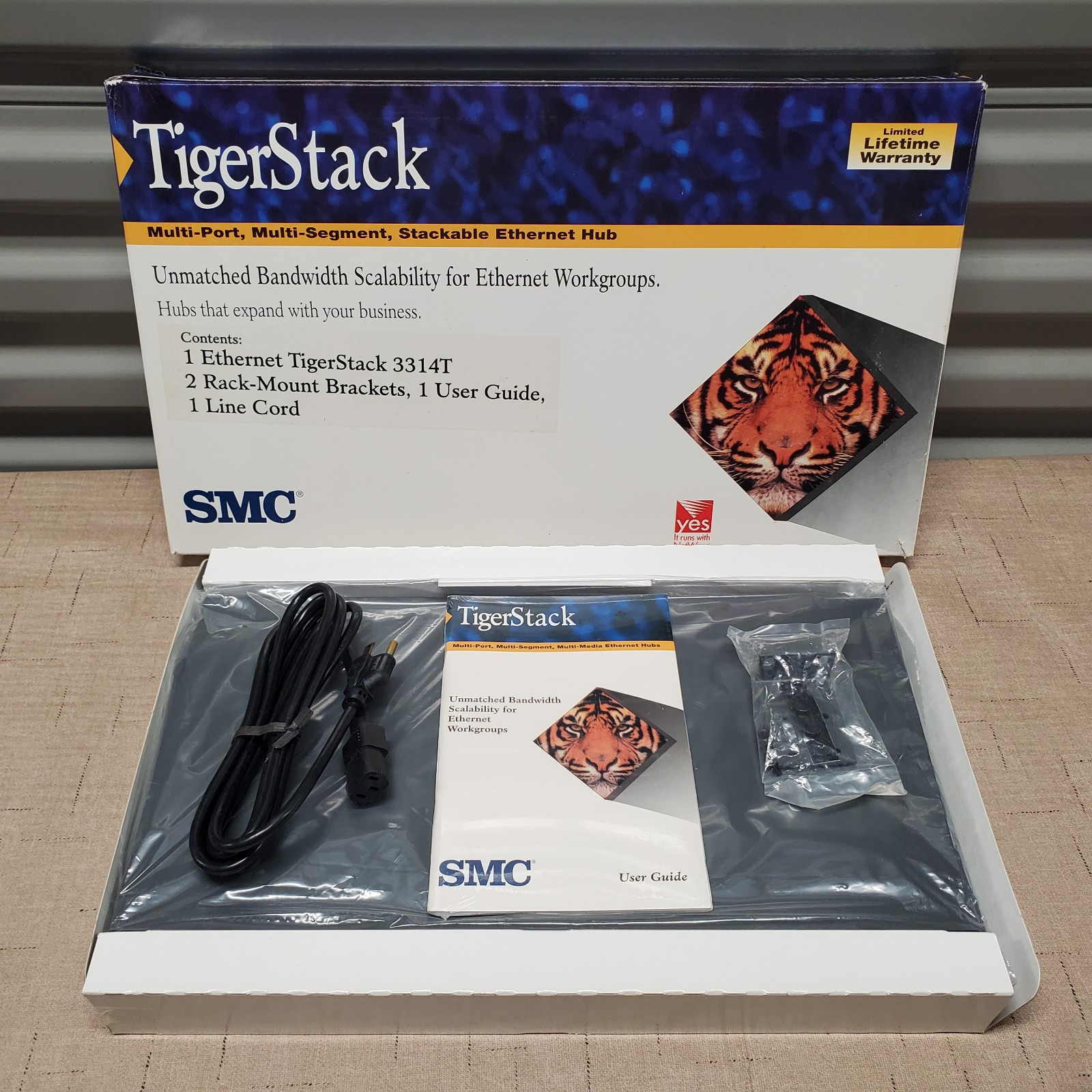 VTG Y2K SMC TigerStack 3314T 14-Port Ethernet Hub Stackable SMC3314T - OPEN BOX
