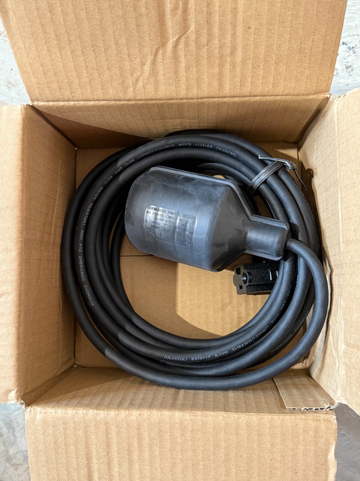 Barnes Pump Accessory Crane Switch Cord Assembly 125151-20 20ft 125V with Plug