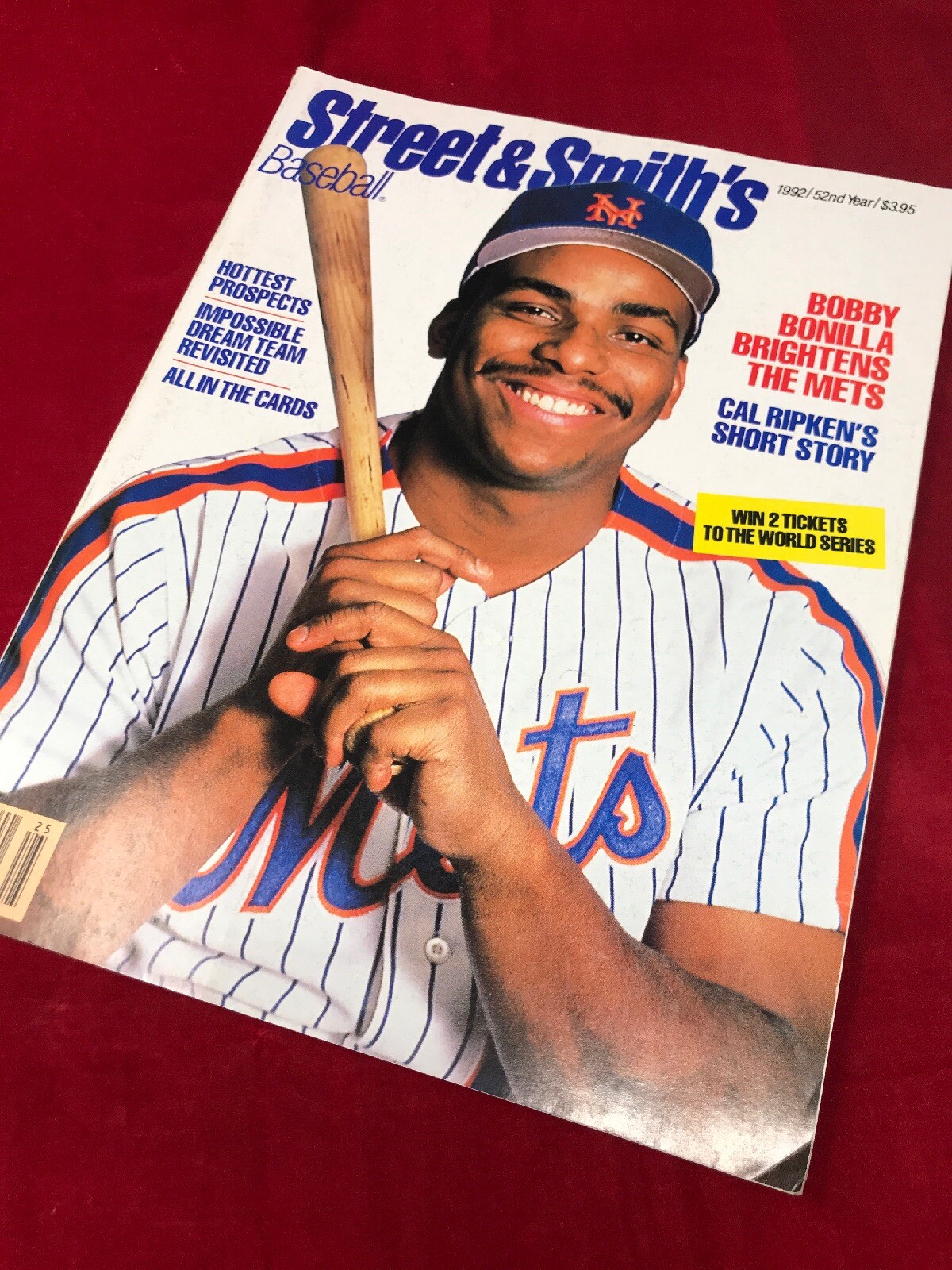 1992 Street & Smith Baseball Magazine Bobby Bonilla New York Mets Cover EUC