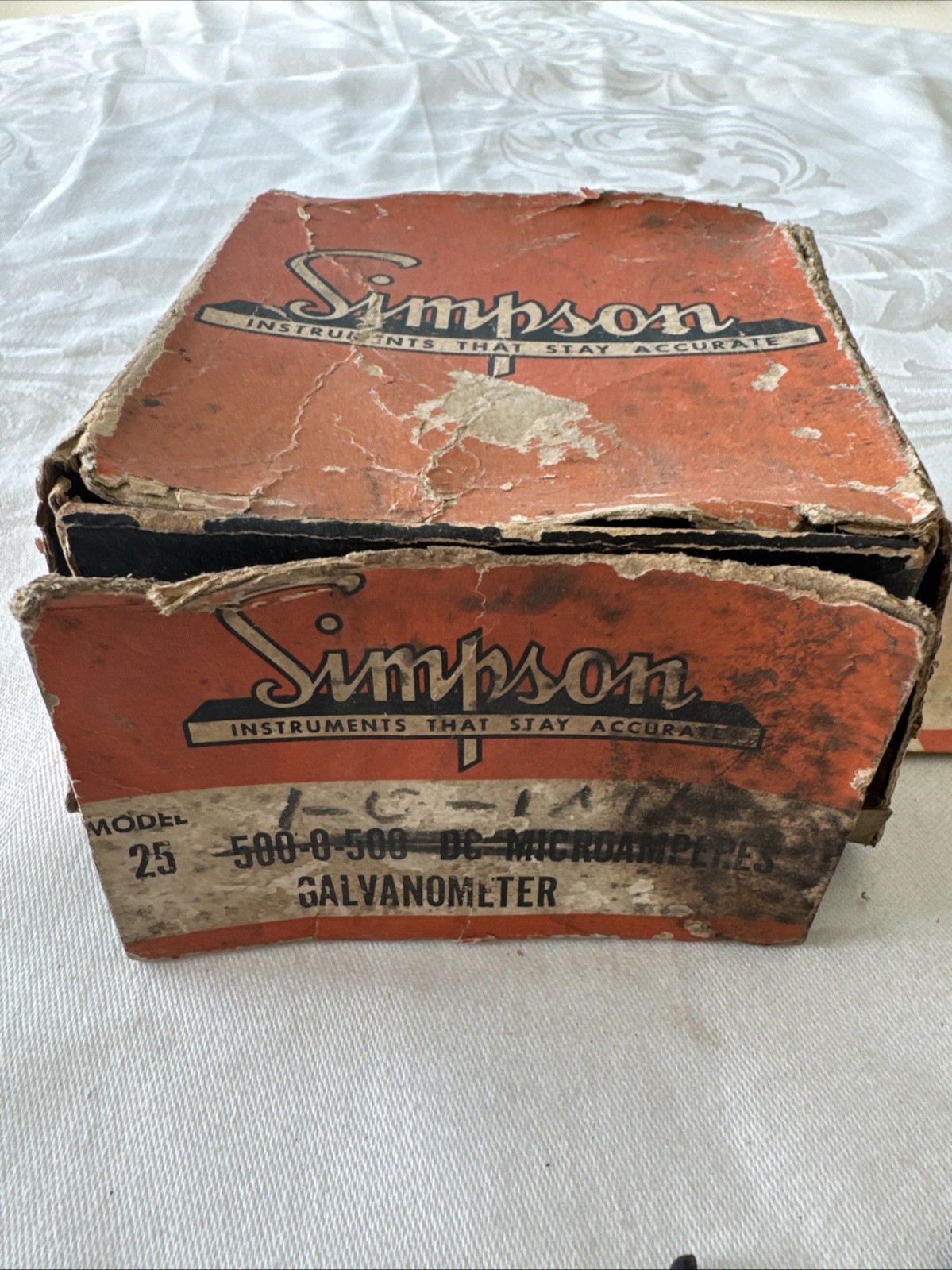 Simpson DC 0-20 Milliamperes Panel Meter With Mounting Hardware Original Box