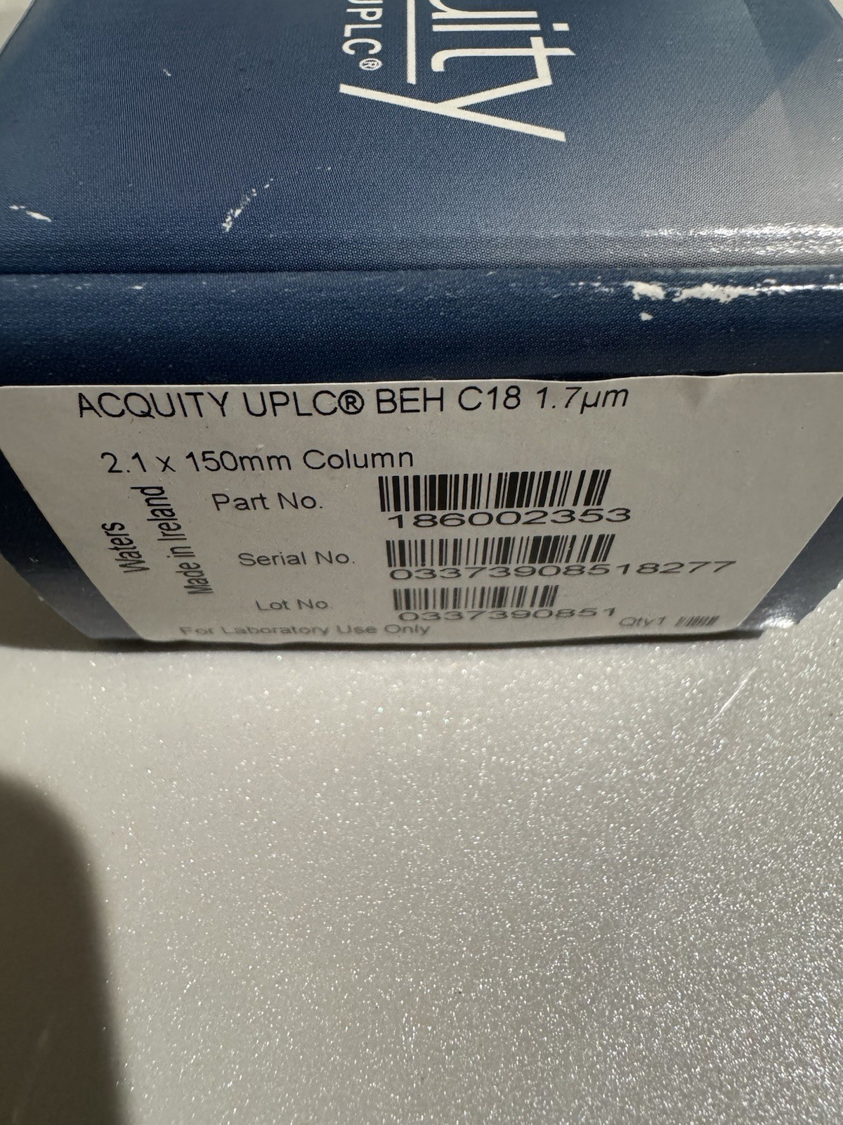ACQUITY UPLC BEH C18 1.7 µm, 2.1 mm X 150mm 186002353 Brand New