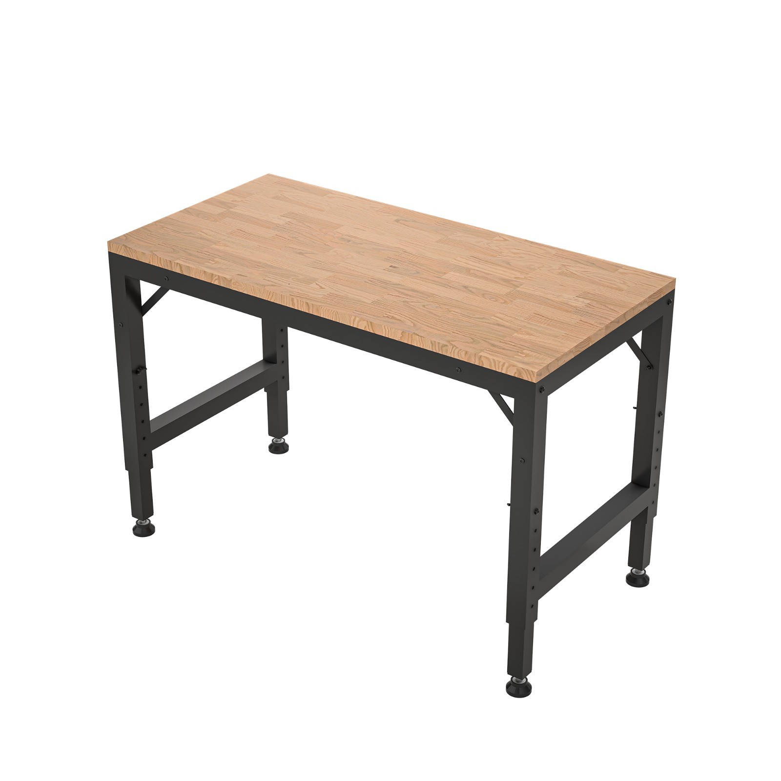 48" Heavy-Duty Adjustable Workbench 2000 lbs. Load Capacity Hardwood Workstation