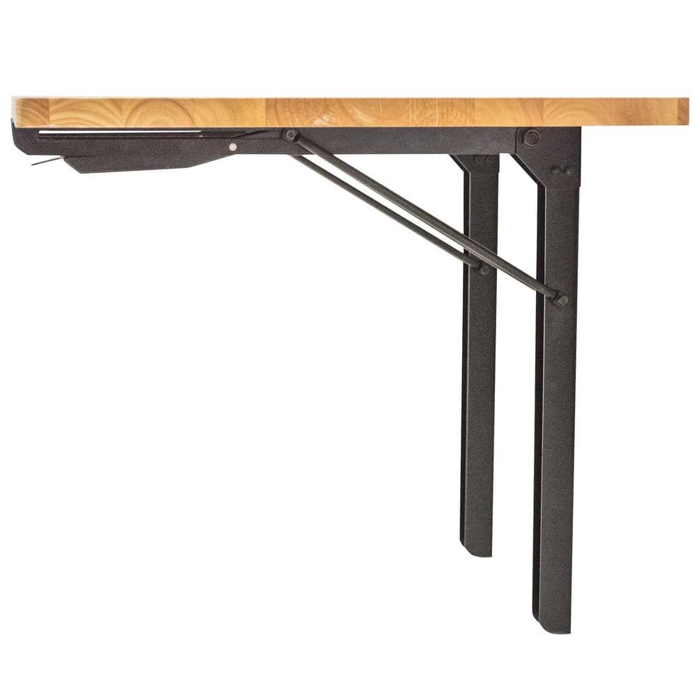 Folding Workbench Wall Mount Table 4ft Space Saver Shop Heavy Duty NEW