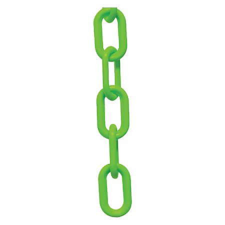 Zoro Select 30014-25 Plastic Chain, Safety Green, 25 Ft Length, Gloss, 30014-25