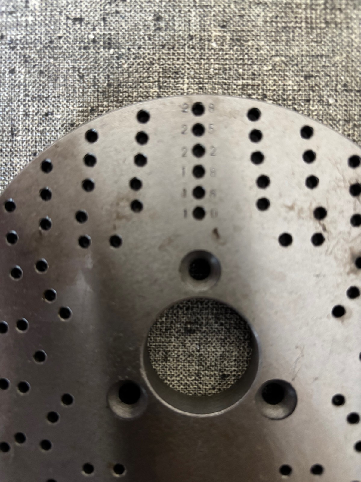 INDEX PLATE A, 2 SIDED, 5" O.D., INDEXER, DIVIDING HEAD, ROTARY TABLE