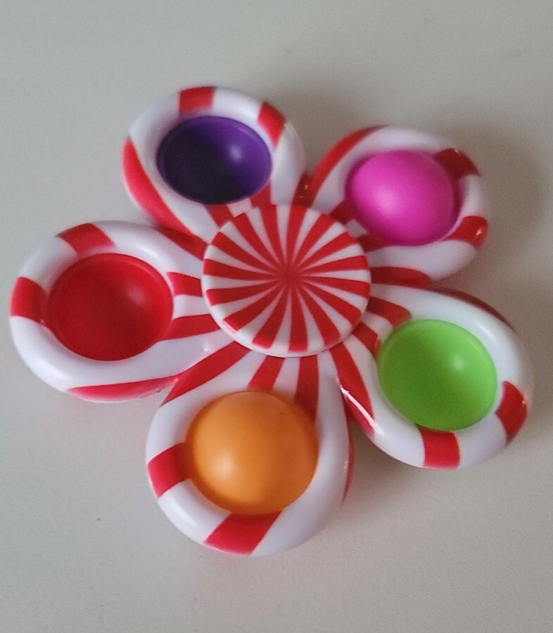 Peppermint Fidget Spinner 2in1 Bubble Popper Sensory Toy