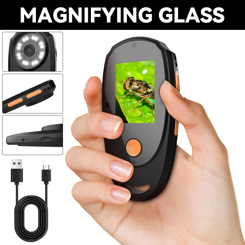 Handheld Macro Microscope Digital Fixed Focus 200w Pixel, 500x Magnification