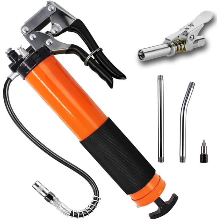 Engrasadora Pistola 7000 PSI Servicio Pesado Manguera Flexible 18" Kit, Nuevo