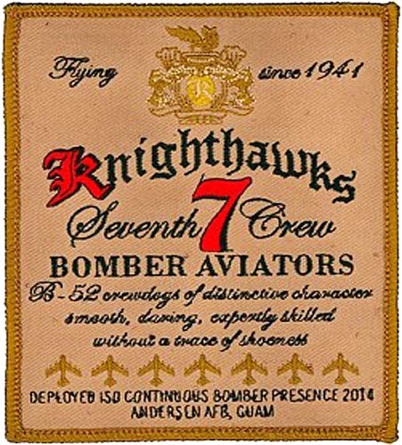 USAF 69th EXPEDITIONARY BOMB SQUADRON -CREW 7- B-52 - Minot AFB - ORIGINAL PATCH