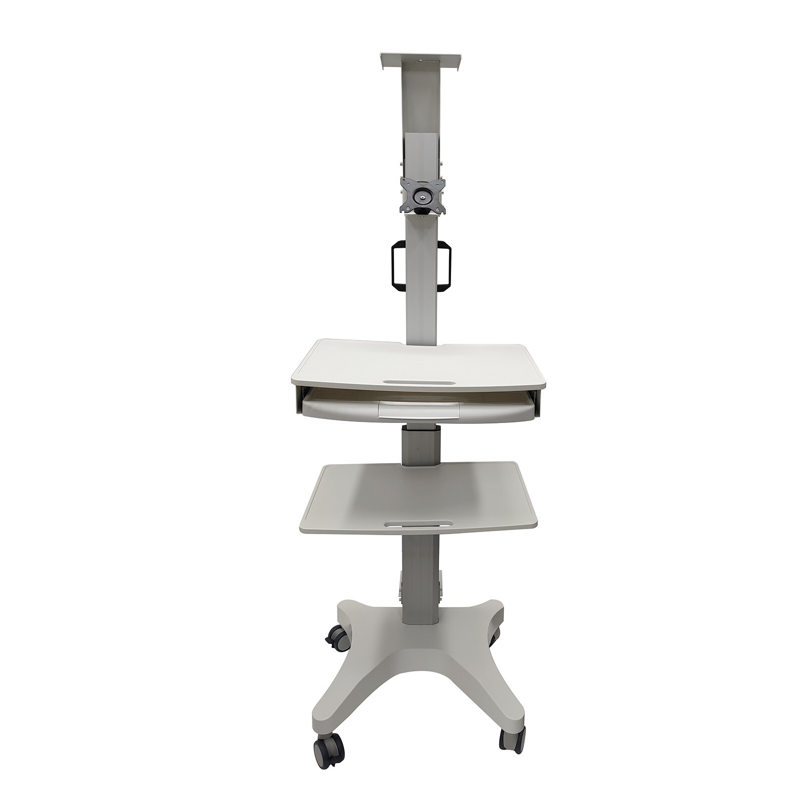 Floor Stand Movable Workbench Computer Cart Mobile Workstation Monitors Support