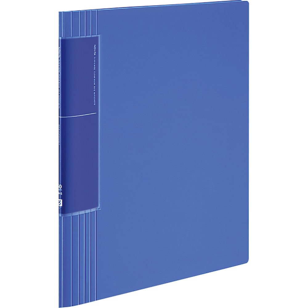 KOKUYO Novita Clear File, Wave-Cut Pocket, A4, 60 Sheets, Blue