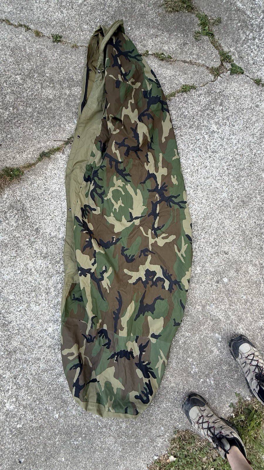 US Military BIVY Sleeping Bag Cover Woodland Camo GoreTex - Good condition
